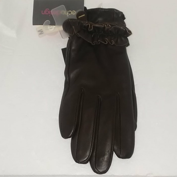 Echo Vintage Brown Leather Gloves Size M - Picture 2 of 5